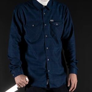 BRAND NEW 2XL Men's Dixxon Flannel - The Myers (Navy Blue & Light Gray) NWT